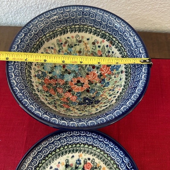 Polish Pottery Boleslawiec Poland Unikat Colander Berry Bowl - Picture 6 of 7
